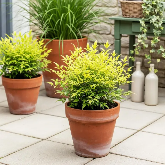 Plant and Stories Nandina Lemon Lime arbuste pot 17 cm persistant