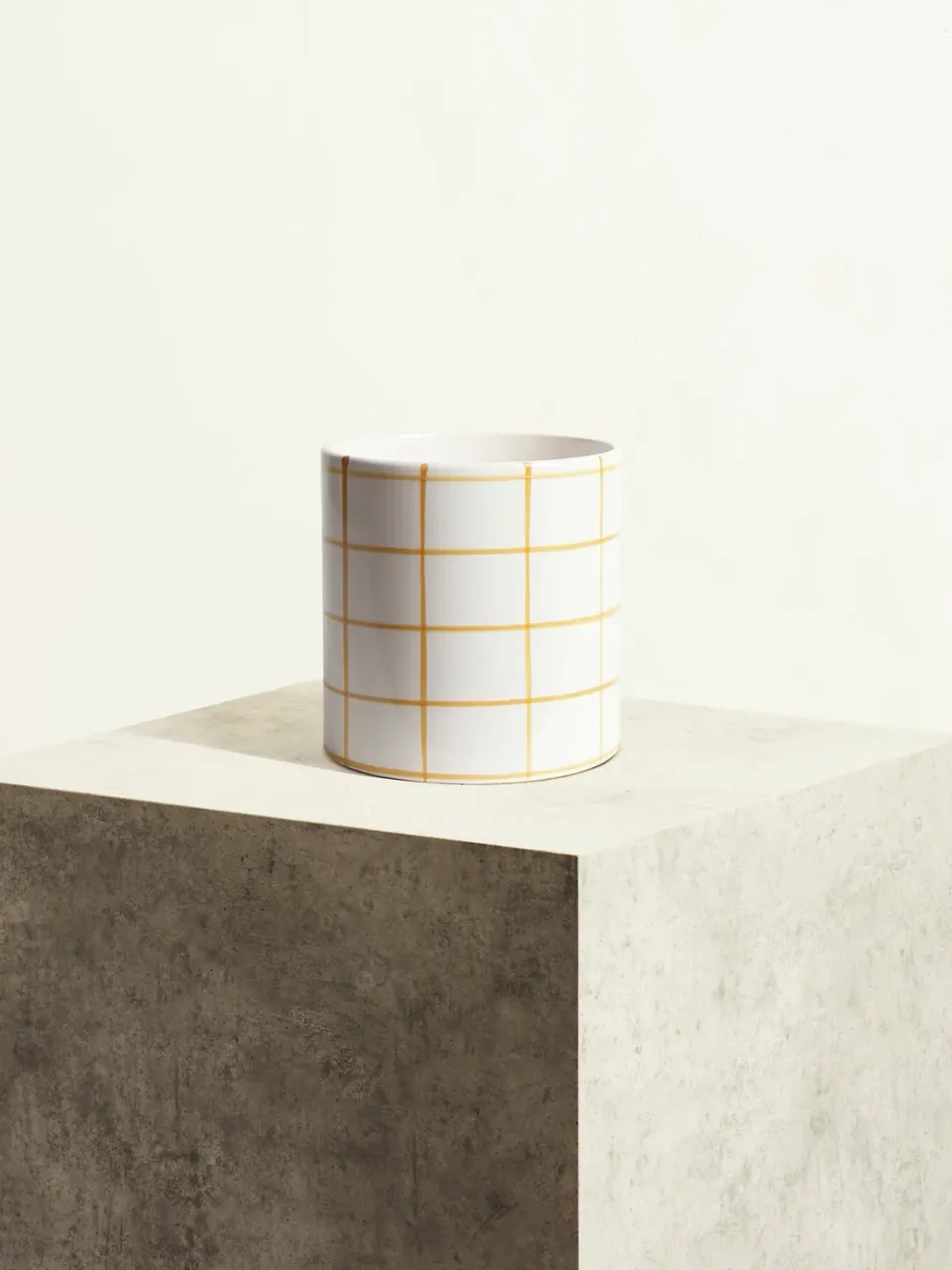 By Charlot cache-pot céramique Jaune Sahara 14 cm