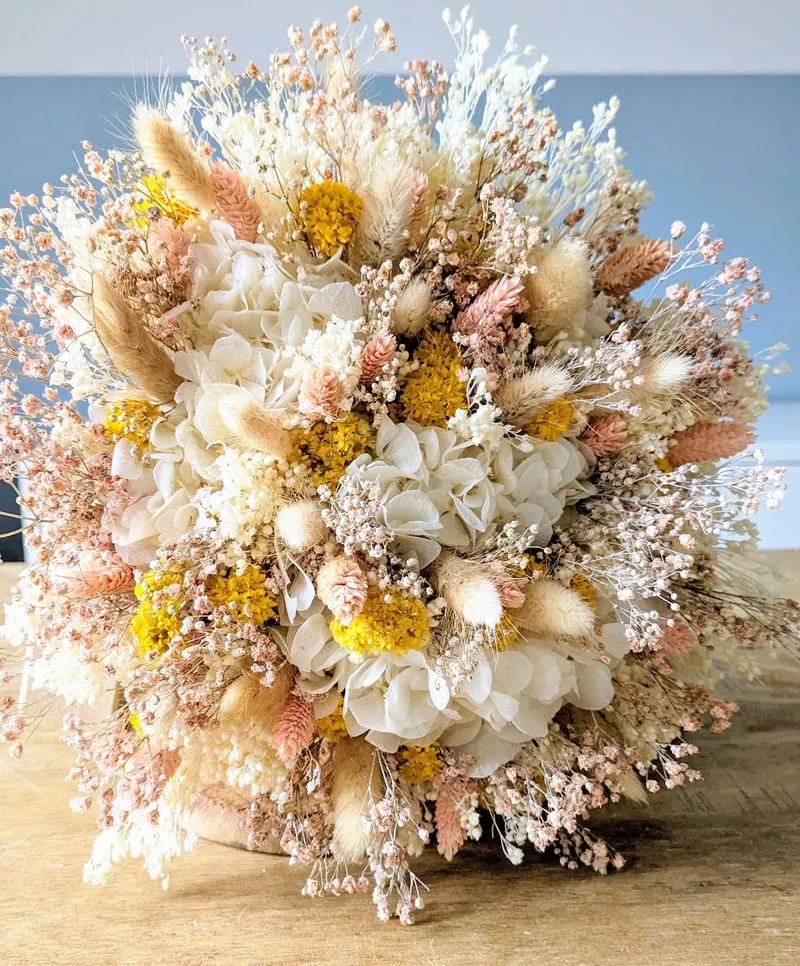 Réconciliation Végétale mariage bouquet boutonnière séchées