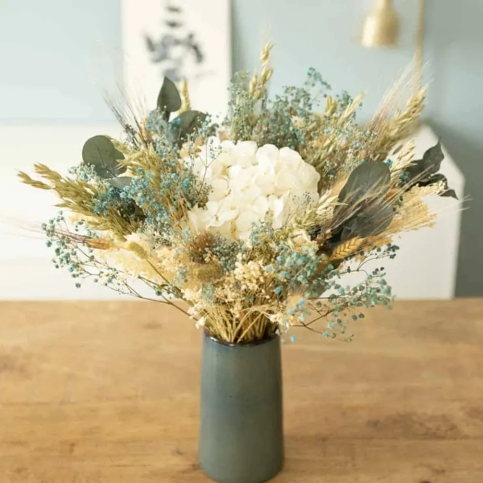 Réconciliation Végétale Clémence bouquet fleurs séchées blanc S