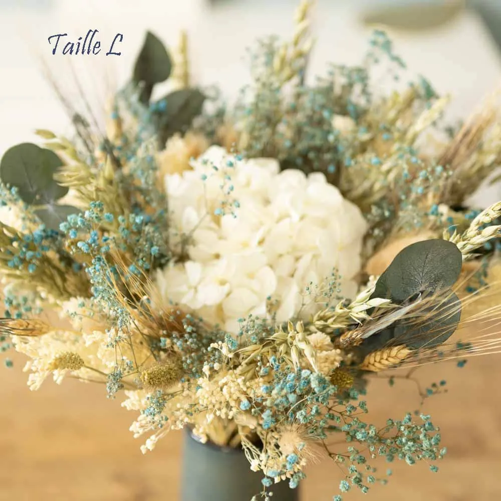 Réconciliation Végétale Clémence bouquet fleurs séchées blanc S