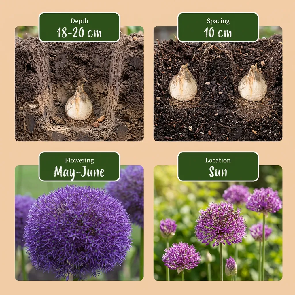 Plant and Stories Allium Pinball Wizard bulbe lot 8 violet