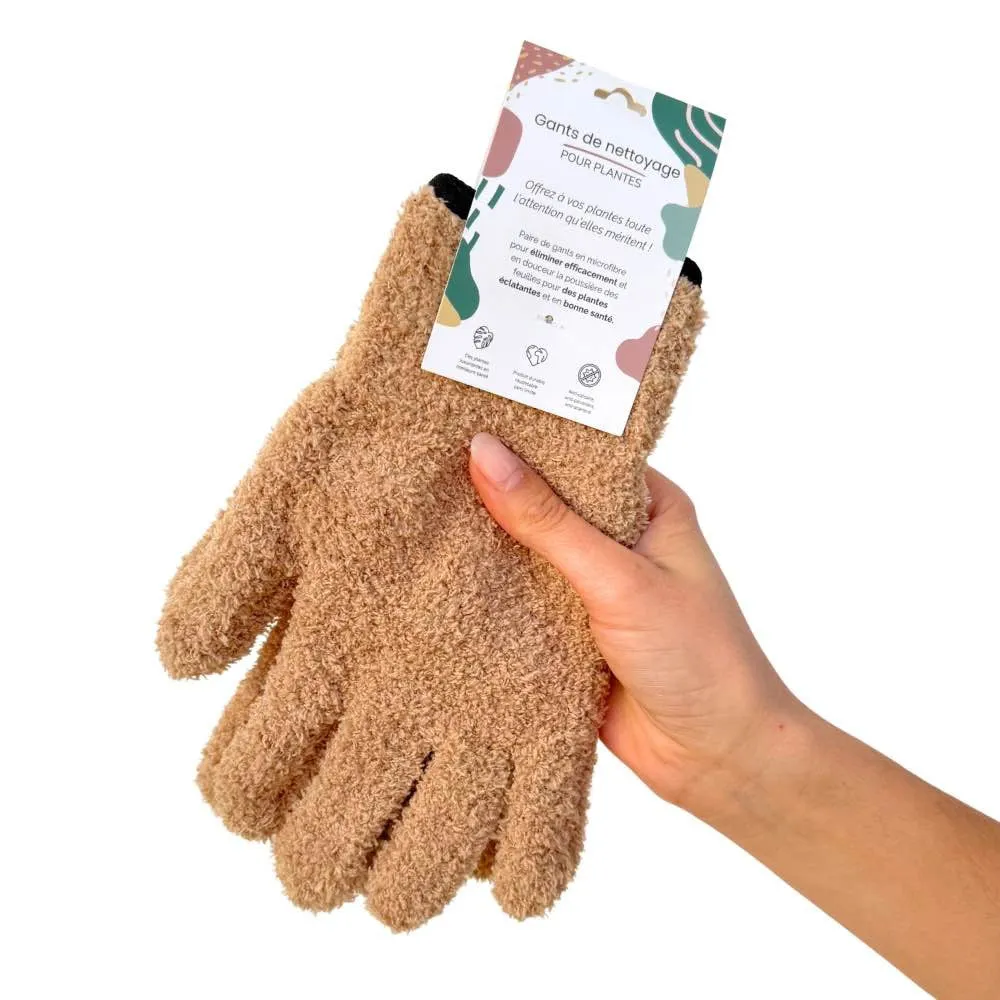 Plant and Stories Gants Nettoyage Plante Microfibre Anti-calcaire Rose