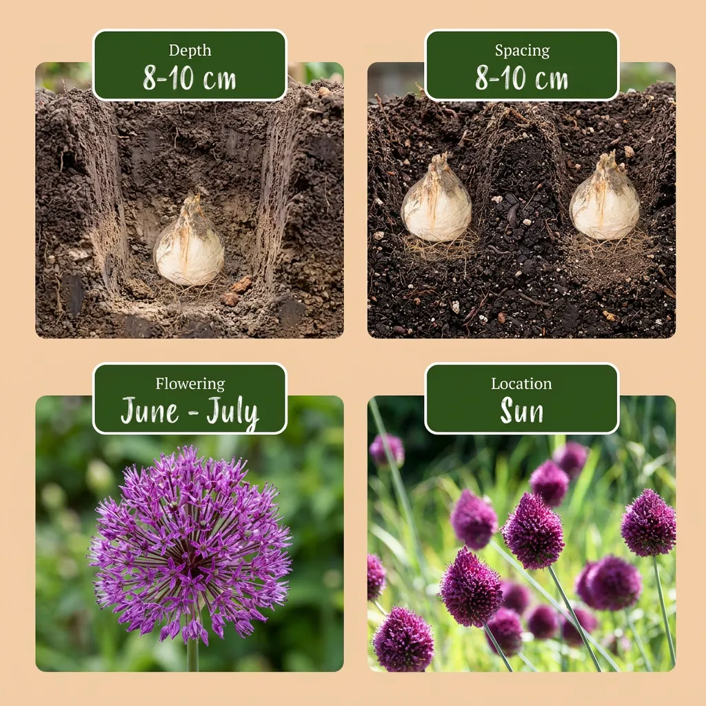 Plant and Stories Allium Sphaerocephalon bulbes 200 calibre 5/6