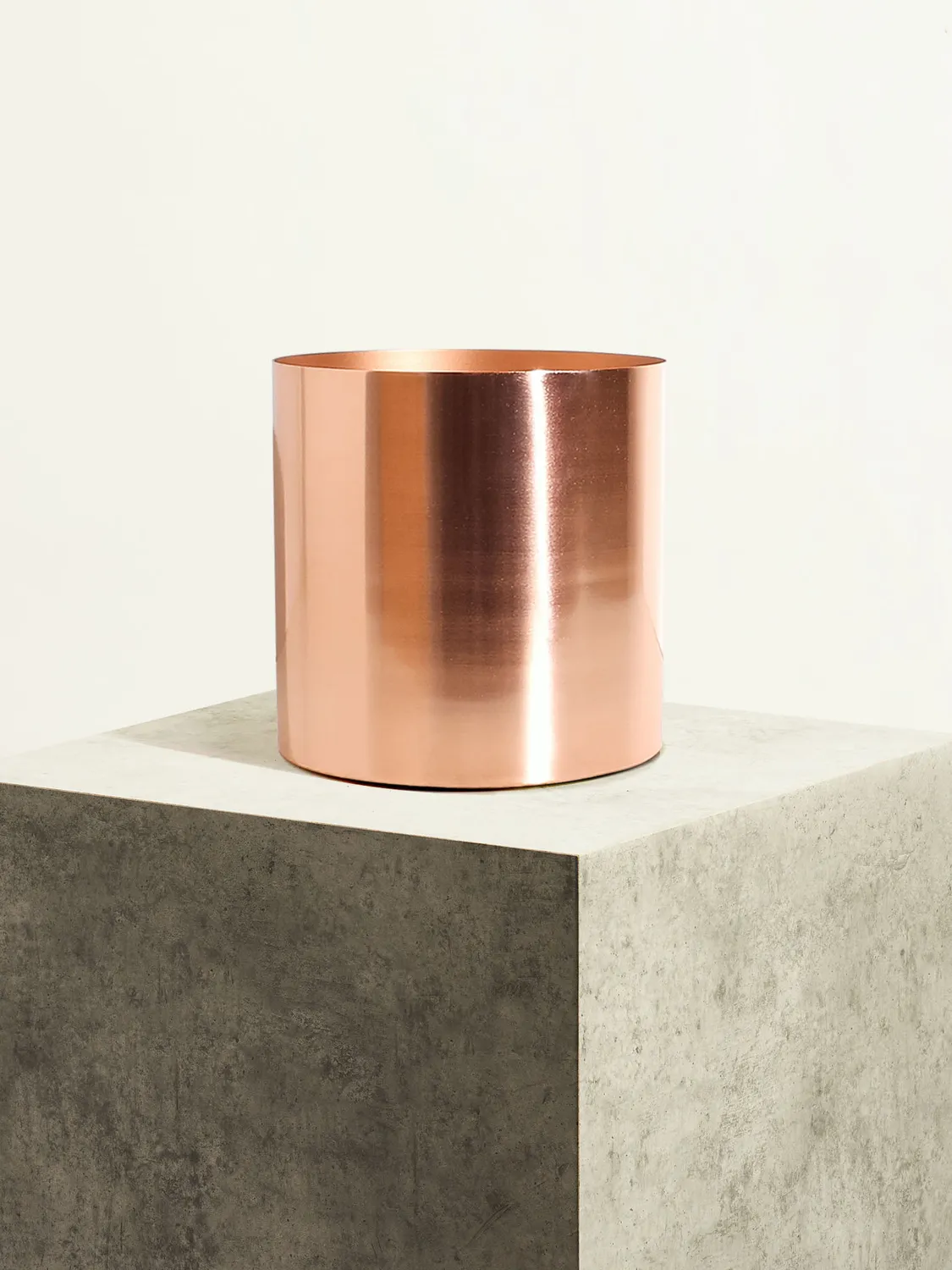 By Charlot cache-pot métal cuivre mat L 18 cm