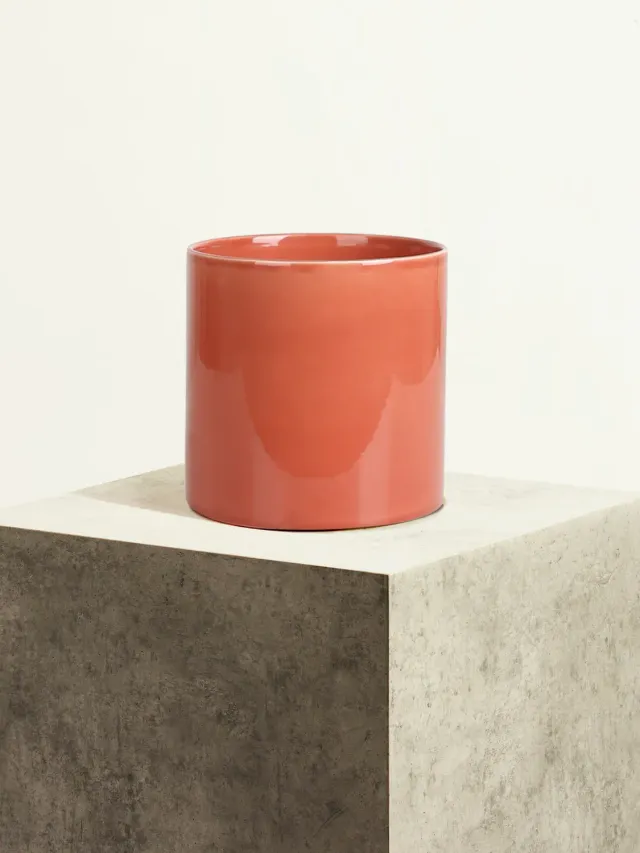 By Charlot Color Block Orange Sanguine cache-pot céramique L