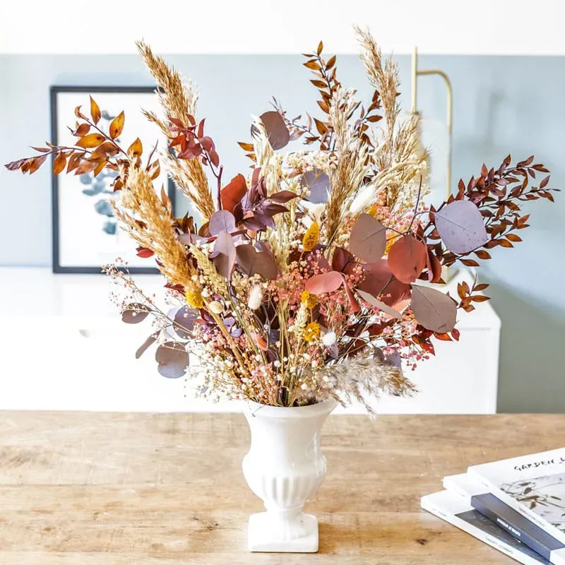 Réconciliation Végétale Fernande bouquet fleurs séchées rose 60 cm