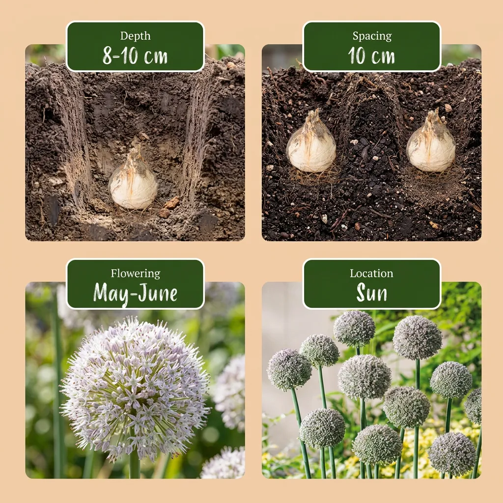 Plant and Stories Allium Ping Pong bulbes blancs 6/7 lot 40