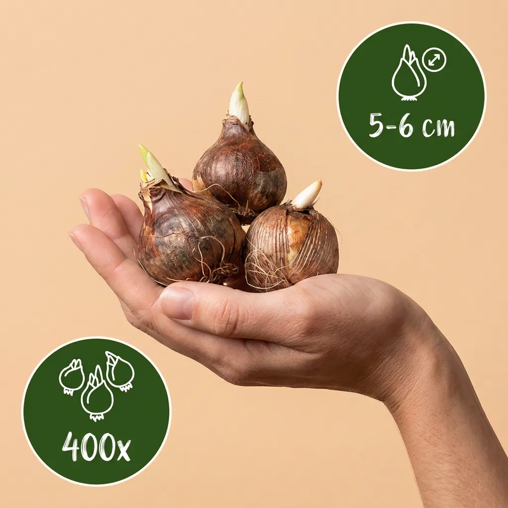 Plant and Stories Crocus botaniques bulbes calibre 5/6 lot 50