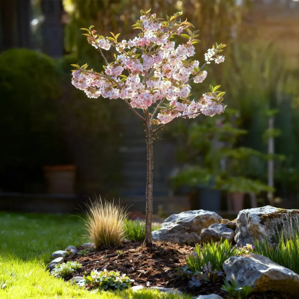 PLANT AND STORIES Prunus Koujou-no-mai cerisier 90 cm pot 19 cm