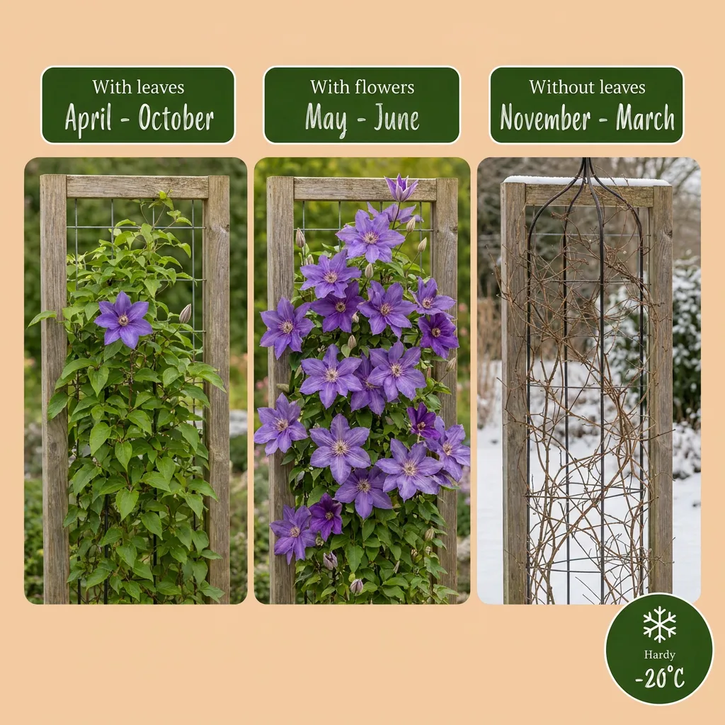 Plant and Stories Multi Blue clématite 1 plant fleurs bleues
