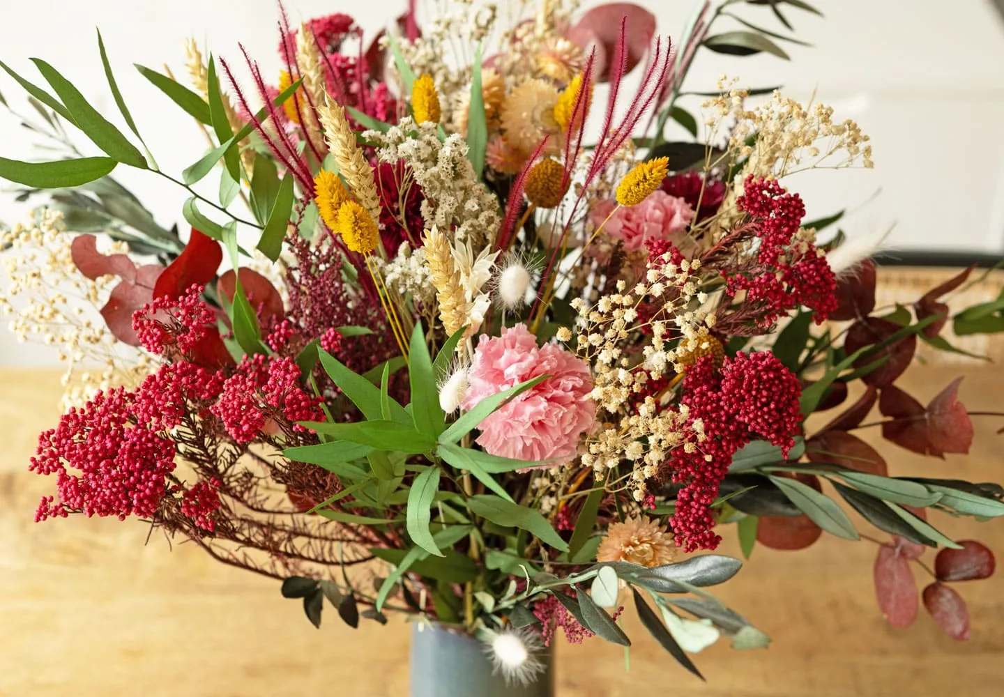Réconciliation Végétale Albizia bouquet séché rose M 50 cm