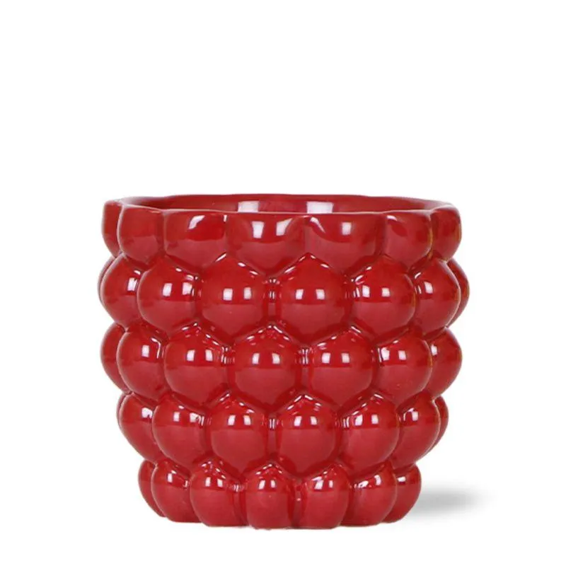 Plant and Stories Cache-pot céramique rouge 12 cm plante