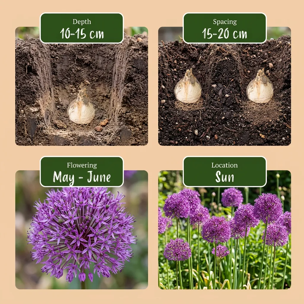 Plant and Stories Purple Sensation ail ornement 30 bulbes violet