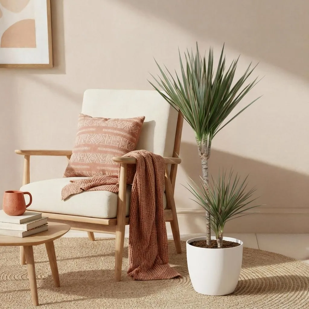 Plant and Stories Dracaena Marginata Bicolor dragonnier 21cm bordeaux