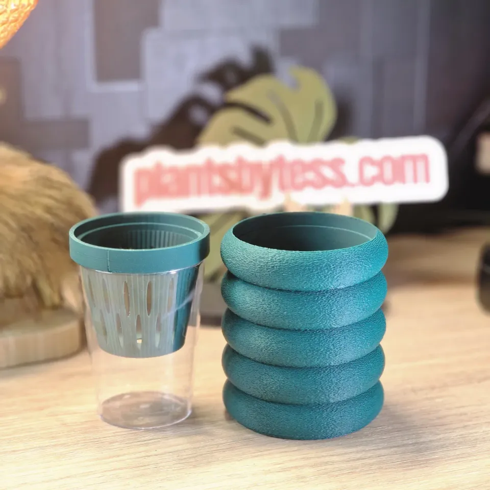plant.ess Midi Sips Marshmallow pot auto-arrosant rose complet