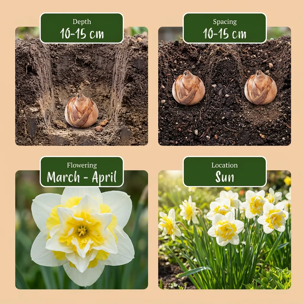 Plant and Stories narcisse Ice King bulbes 10 bulbes blanc