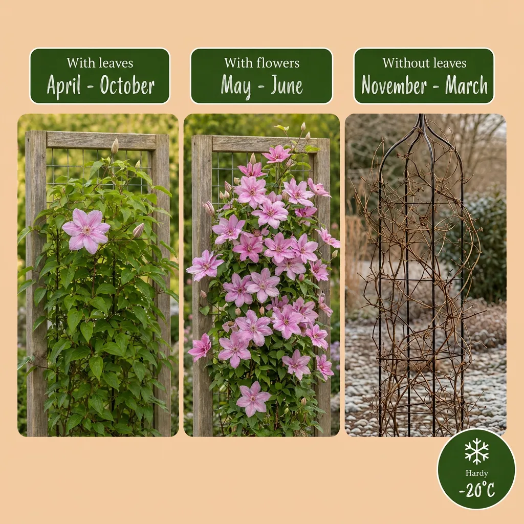 Plant and Stories Clématite Hagley Hybrid grimpante 4 plants rose