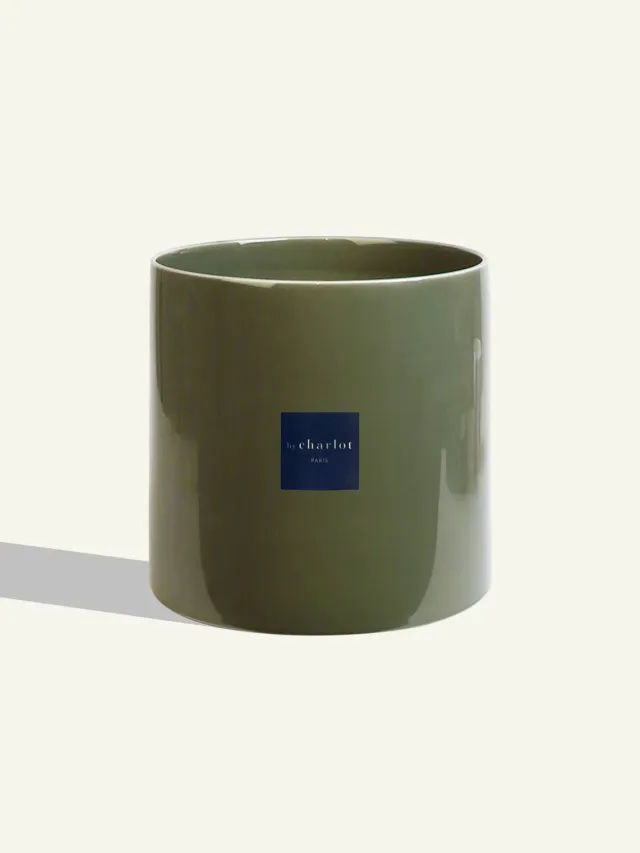 By Charlot Céramique Vert Olive cache-pot 24 cm vert
