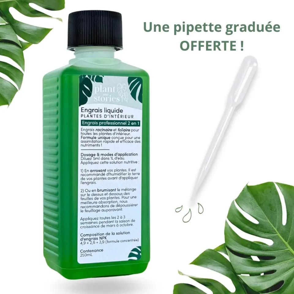 Plant and Stories engrais liquide plantes intérieur 250ml