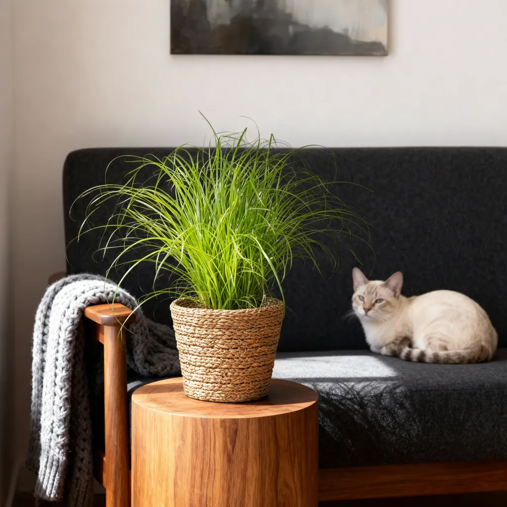 Plant and Stories Cyperus Zumula papyrus pot 12cm 20cm blanc