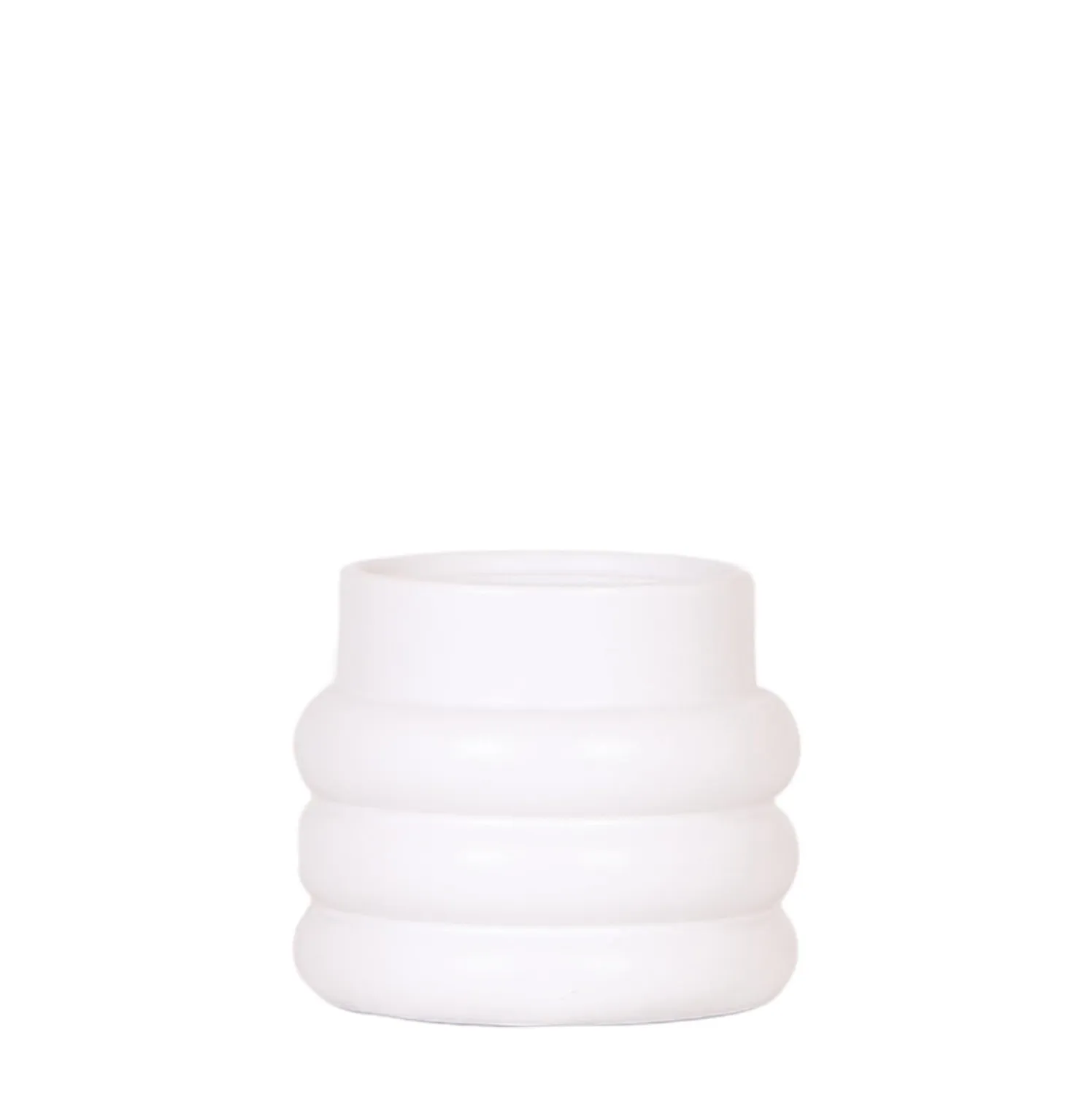 Plant and Stories cache-pot céramique blanc bulles 9 cm graphique