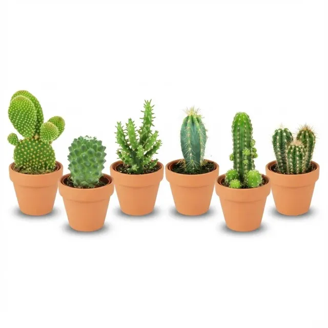 Plant and Stories Mini Mélange cactus 9 plantes pot 8cm terracotta