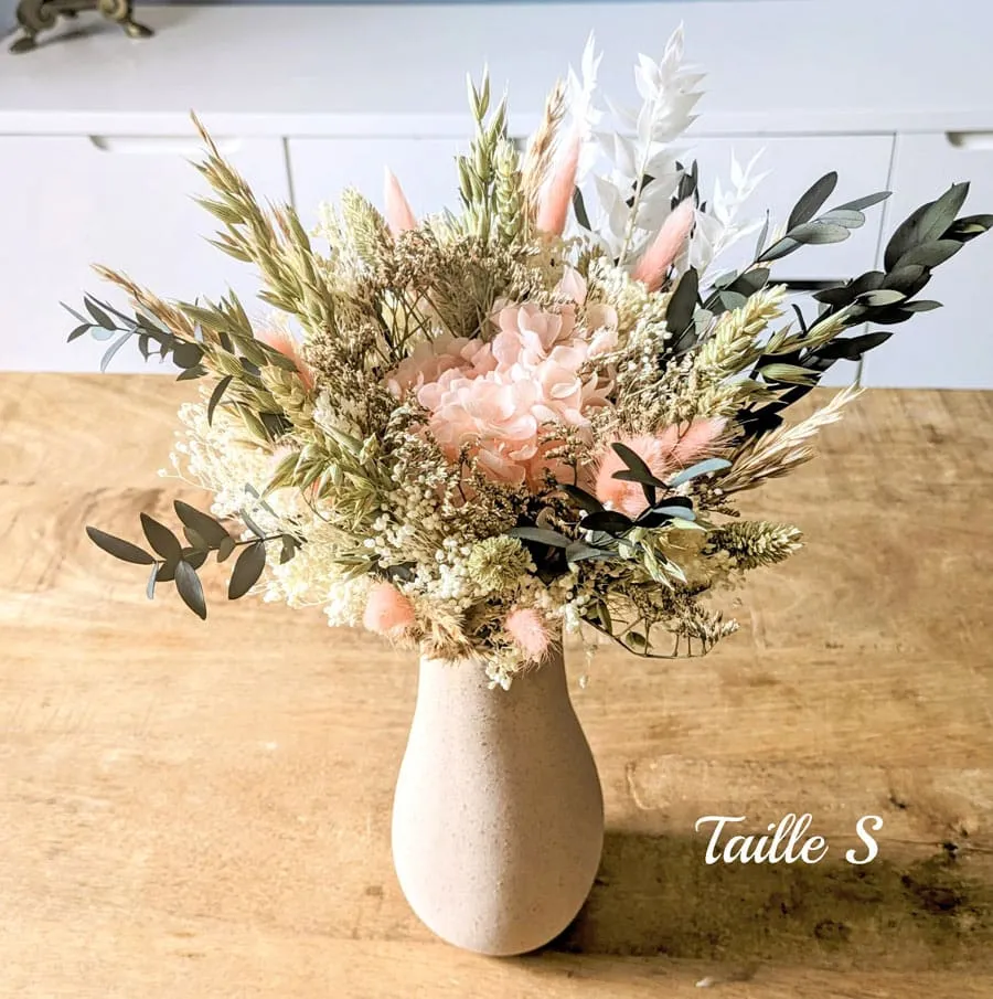 Réconciliation Végétale Lucette bouquet fleurs séchées rose melon