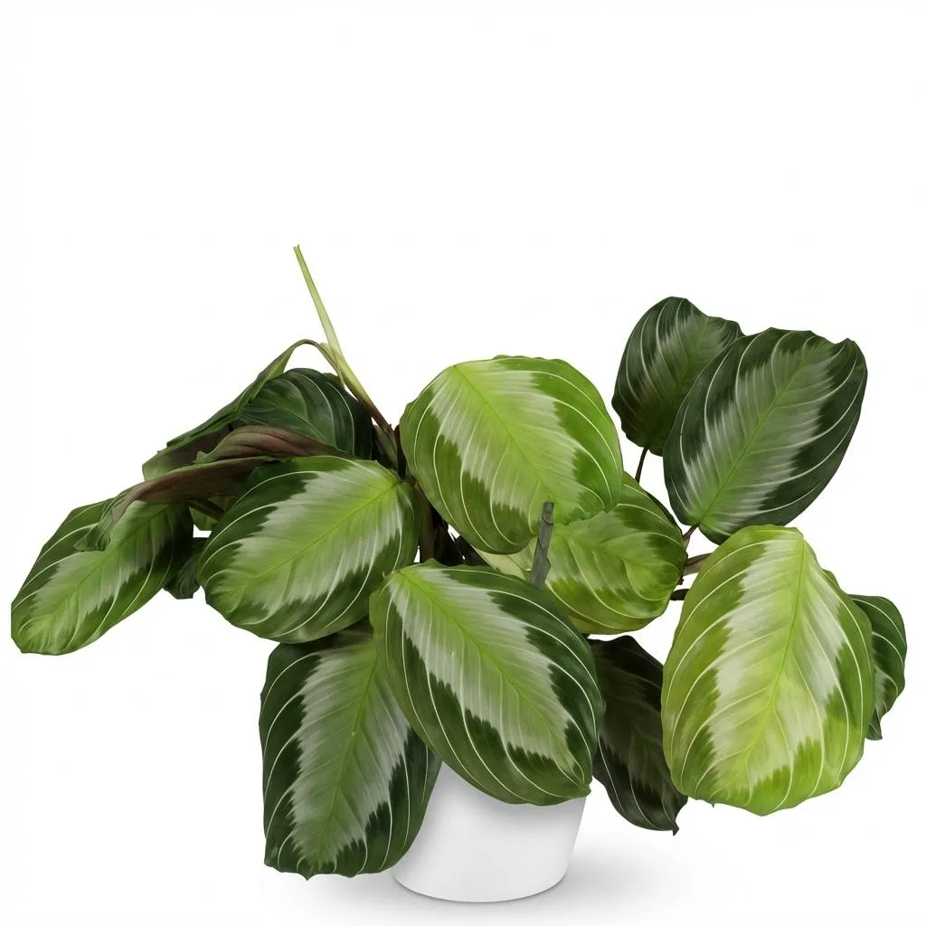 Plant and Stories Fascinator Silverband maranta pot 12 cm argenté