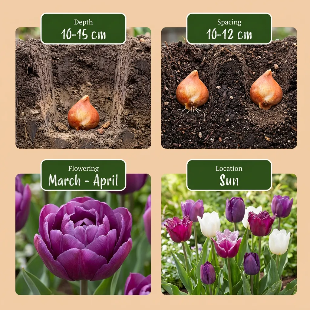 Plant and Stories Tulipa Blueberry tulipe 24 bulbes violet calibre