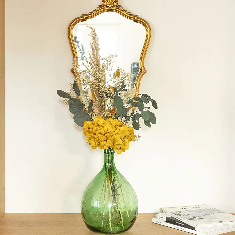 Réconciliation Végétale Juliette bouquet séché dame-jeanne jaune