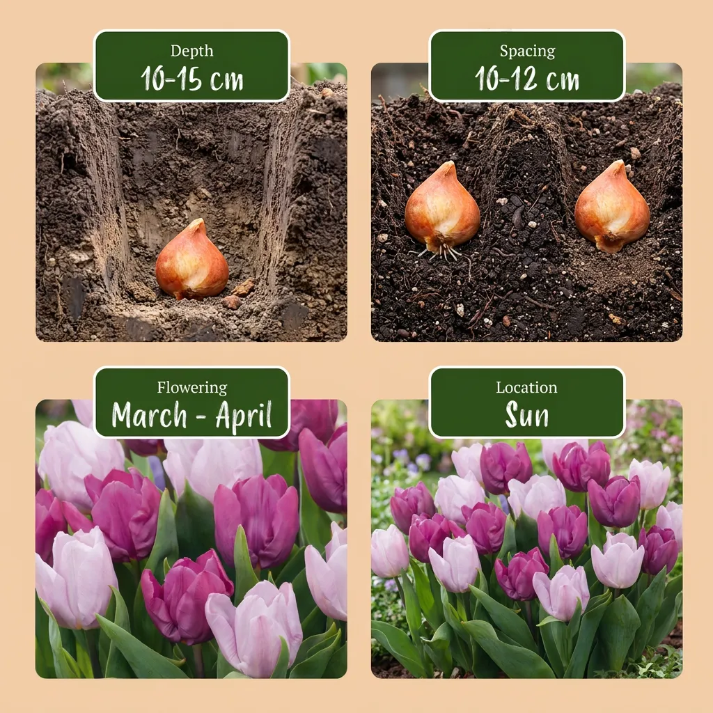 Plant and Stories Tulipe Candy Purple Prince bulbes 15 mauve calibre 11/12