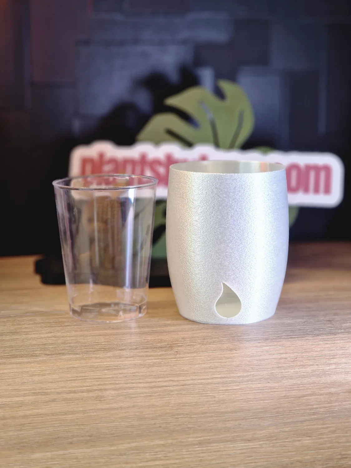 plant.ess MIDI SIPS cache-pot 10x9 cm Champagne Silk imprimé 3D