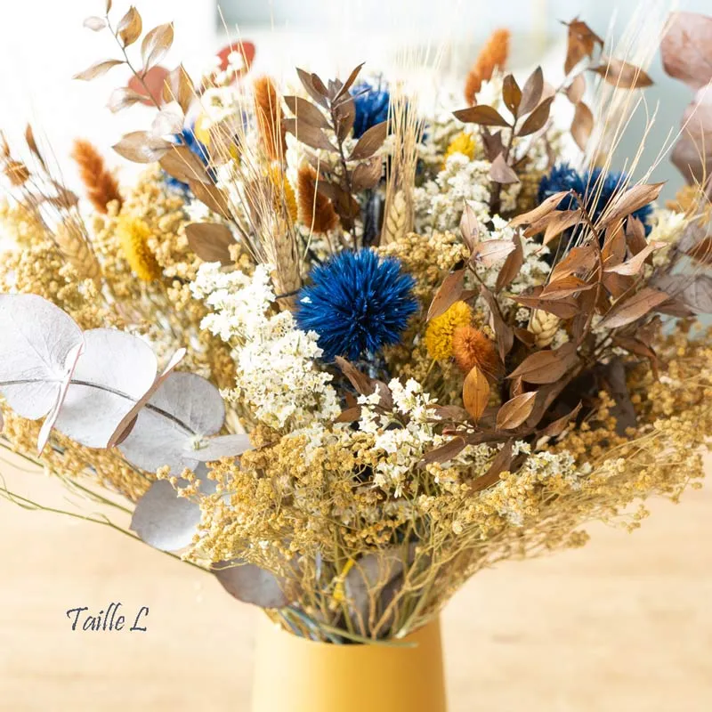 Réconciliation Végétale Lucienne bouquet fleurs séchées bleu S