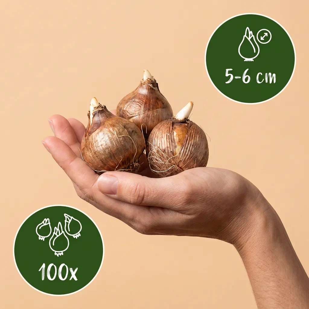 Plant and Stories Crocus botaniques bulbes calibre 5/6 lot 50