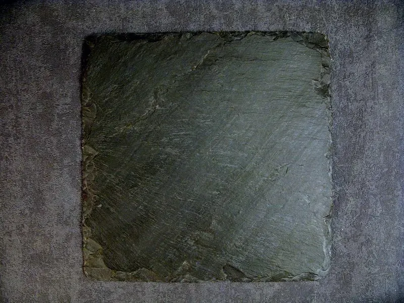Aquaphyte Ardoise naturelle anthracite carré 20 cm