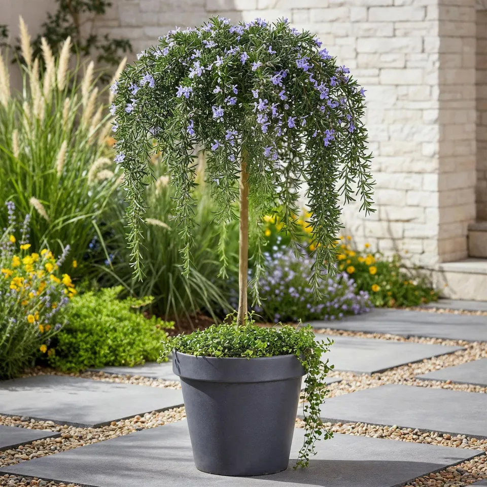 Plant and Stories Prostratus Violet romarin sur tige pot 19 cm