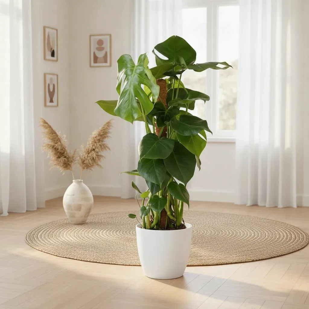 PLANT AND STORIES Monstera Deliciosa tuteur plante 90 cm fenêtrée