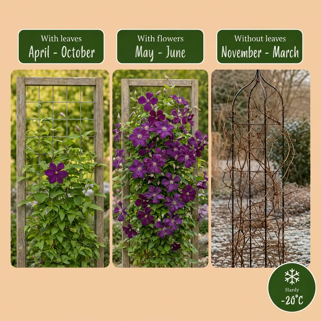 Plant and Stories Clématite Polish Spirit grimpante 4 plants violet