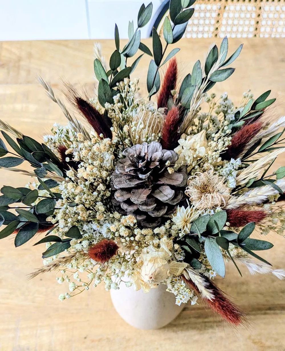 Réconciliation Végétale Pia bouquet fleurs séchées automne