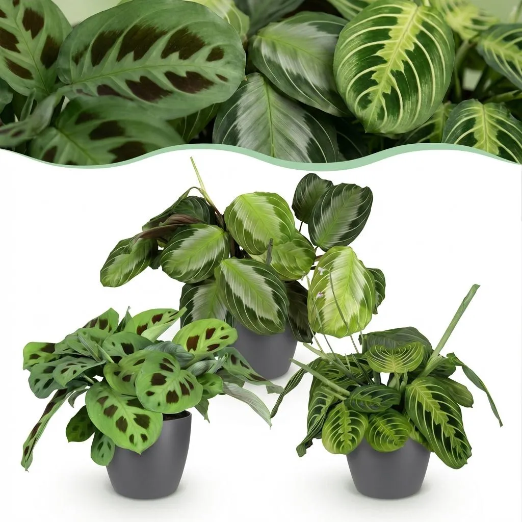 Plant and Stories Maranta Mix Silverband Lemon Lime pot 12cm pet-friendly