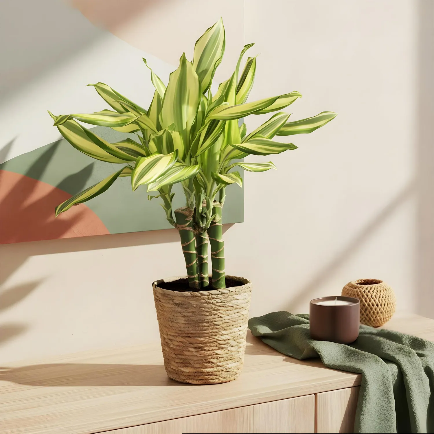 Plant and Stories Dracaena fragrans Diamond Dream pot 17cm 50-55cm