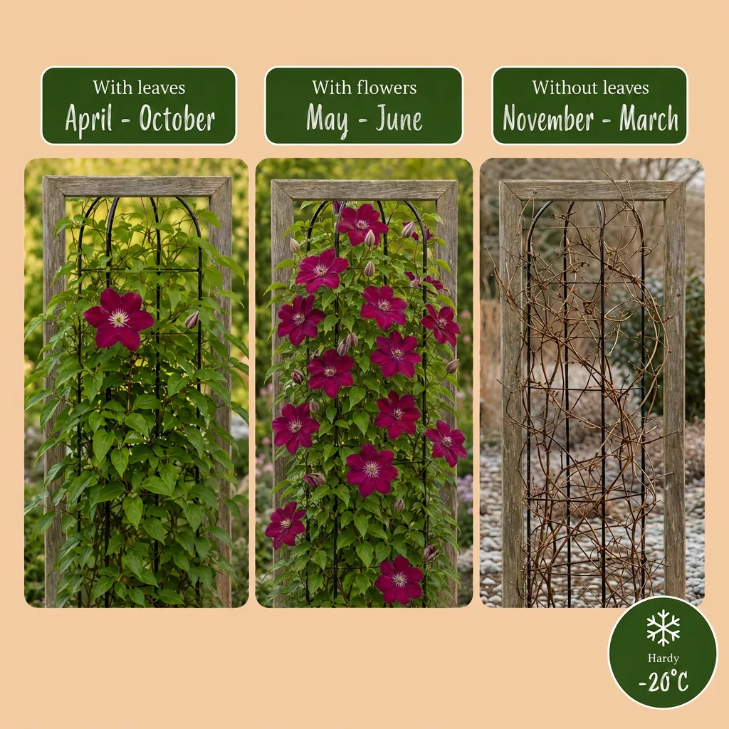 Plant and Stories Rouge Cardinal clématite 1 plant fleurs rouges