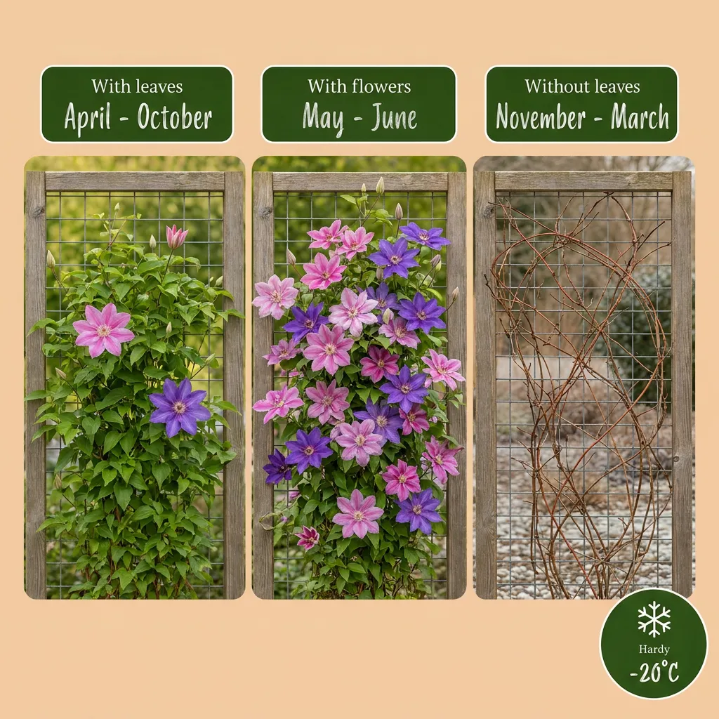 Plant and Stories Clématite Duo Violet & Rose plante grimpante 2 plants rustique