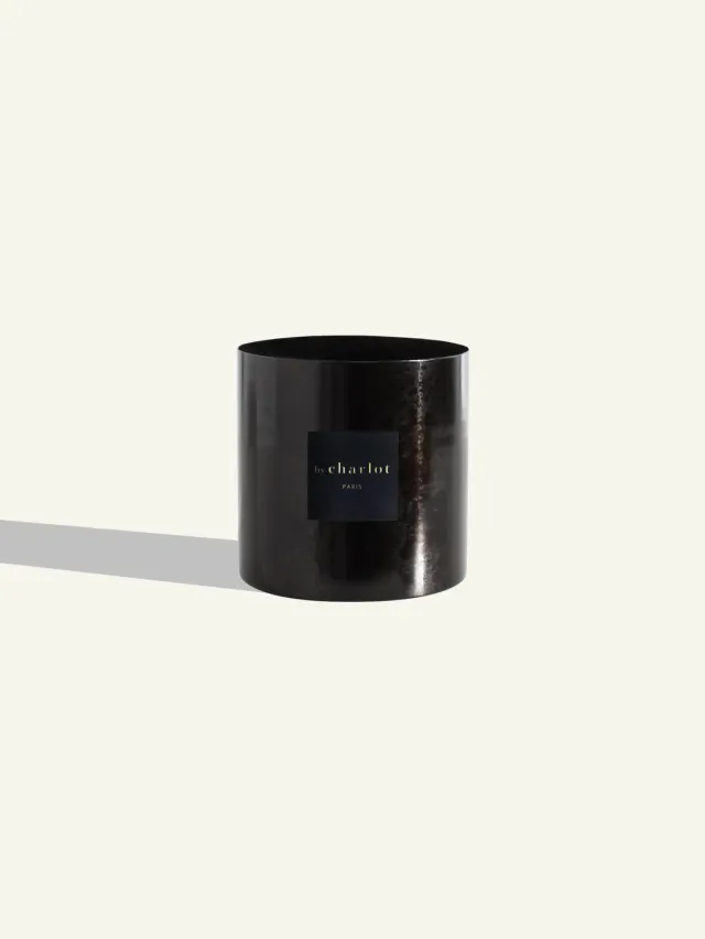 By Charlot Métal Mat cache-pot noir graphite M 14 cm