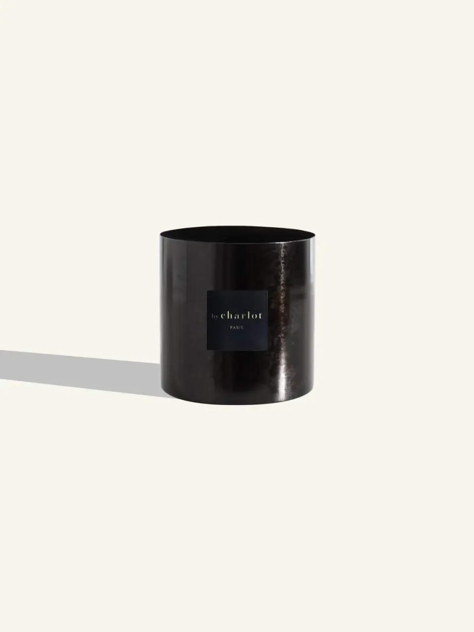 By Charlot Métal Mat cache-pot noir graphite M 14 cm