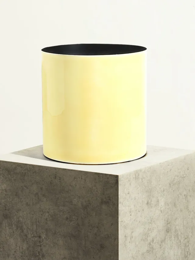 By Charlot cache-pot céramique jaune opale 24 cm