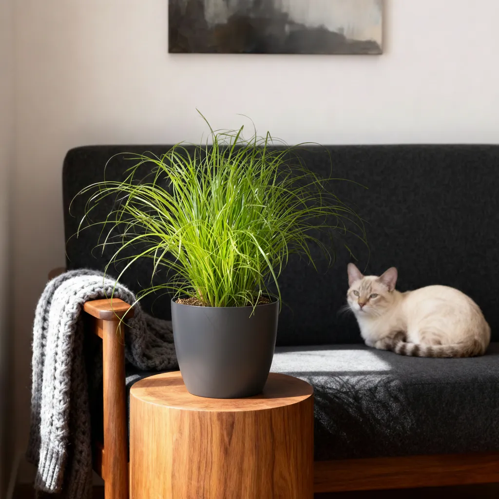 Plant and Stories Cyperus Zumula papyrus pot 12cm 20cm blanc