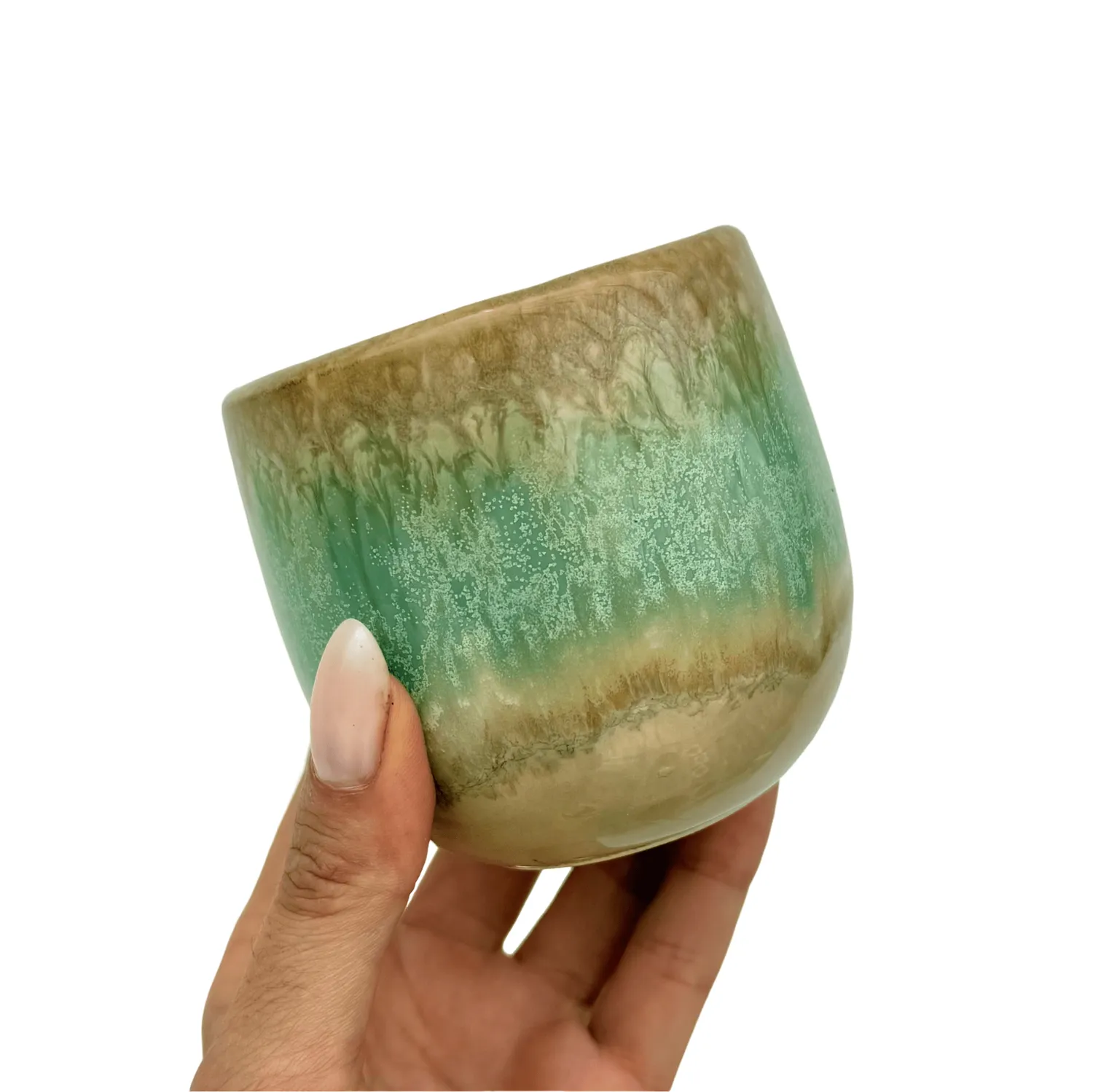 Plant and Stories Blue Lagoon cache-pot céramique 6 cm bleu