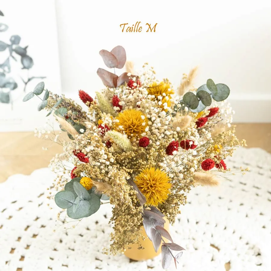 Réconciliation Végétale Pauline bouquet fleurs séchées jaune M